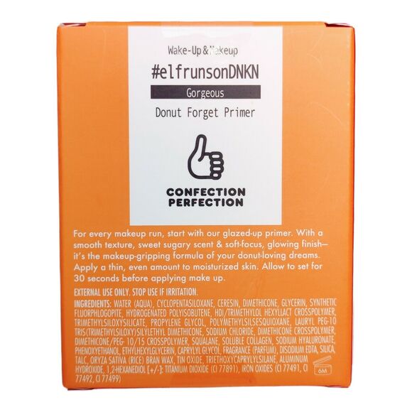 ELF Cosmetics x Dunkin DNKN Donut Forget Putty Make Up Primer Brand New - Picture 3 of 3